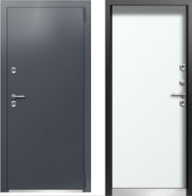 Входная термодверь Графит RAL 7024 | Встроенная система обогрева двери
