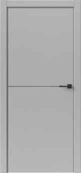 Дверь Лайн 1 Серый горизонт. Чёрная ABS кромка.