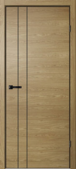 Дверь межкомнатная с чёрной алюминиевой кромкой | Дверь NEO 2 Дуб европейский