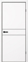 Дверь межкомнатная с чёрной алюминиевой кромкой | Дверь NEO 3 Белый Эмалит