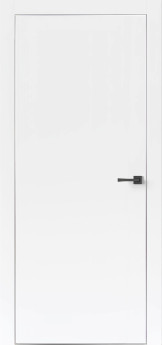 Дверь Прима Белый ПВХ. Белая ABS кромка.