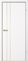 Дверь межкомнатная с алюминиевой кромкой шампань | Дверь TR 02 Арктик Белый