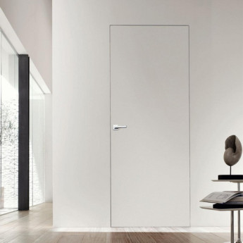 Дверь скрытого монтажа. Кромка хром. Открывание на себя