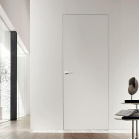 Дверь скрытого монтажа. Кромка хром. Открывание на себя